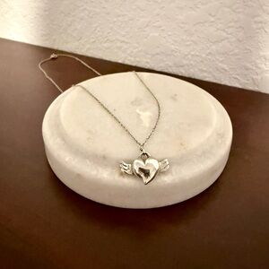 MOVING SALE | Women’s Sterling Silver Mini Flying Heart Necklace by Nina Designs